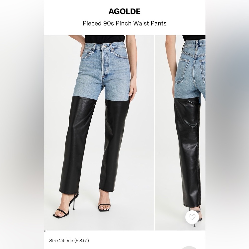 Agolde Black and Blue Straight Leg Jeans